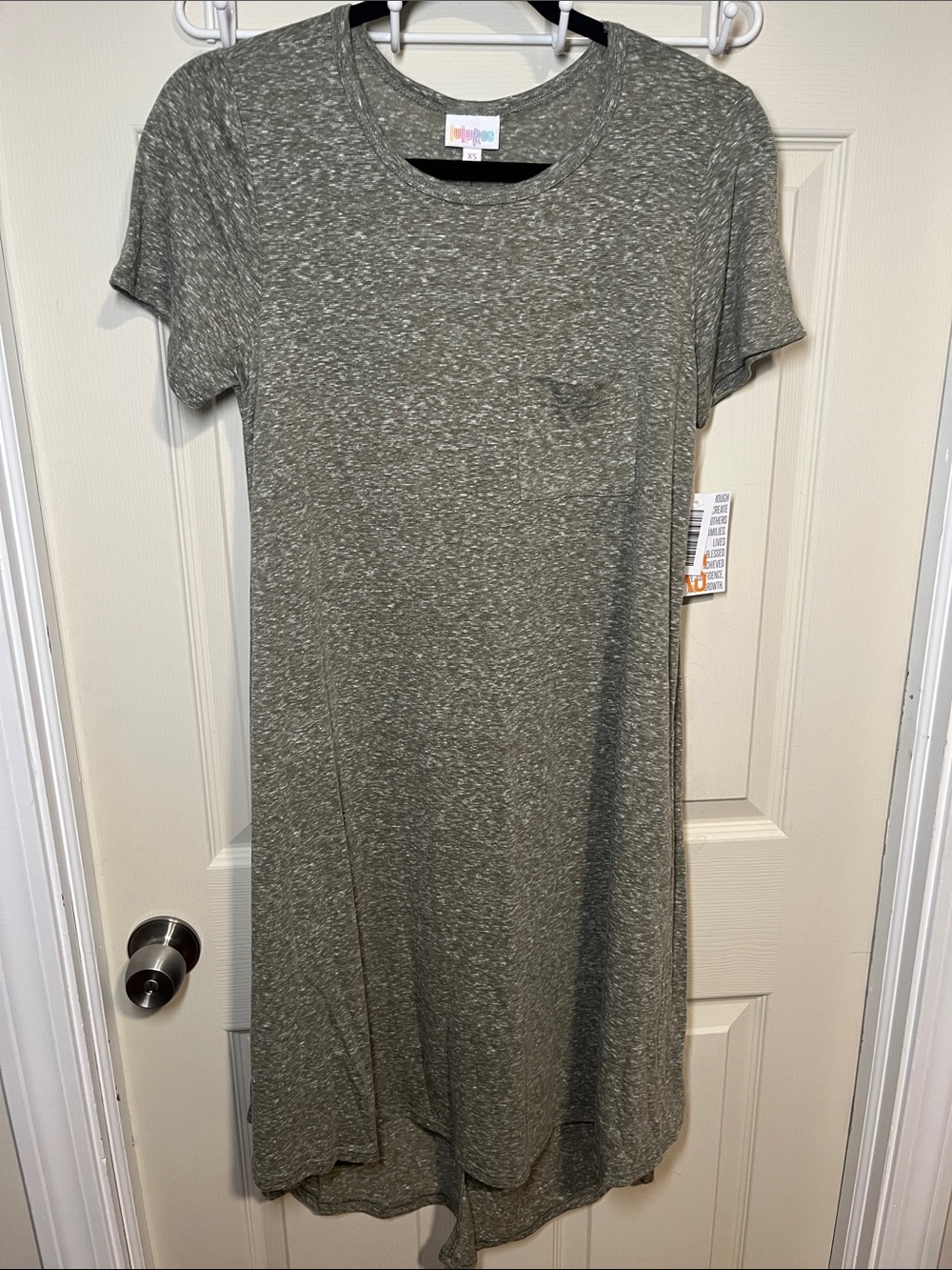 LuLaRoe Olive Heathered High-Low T-Shirt Dress